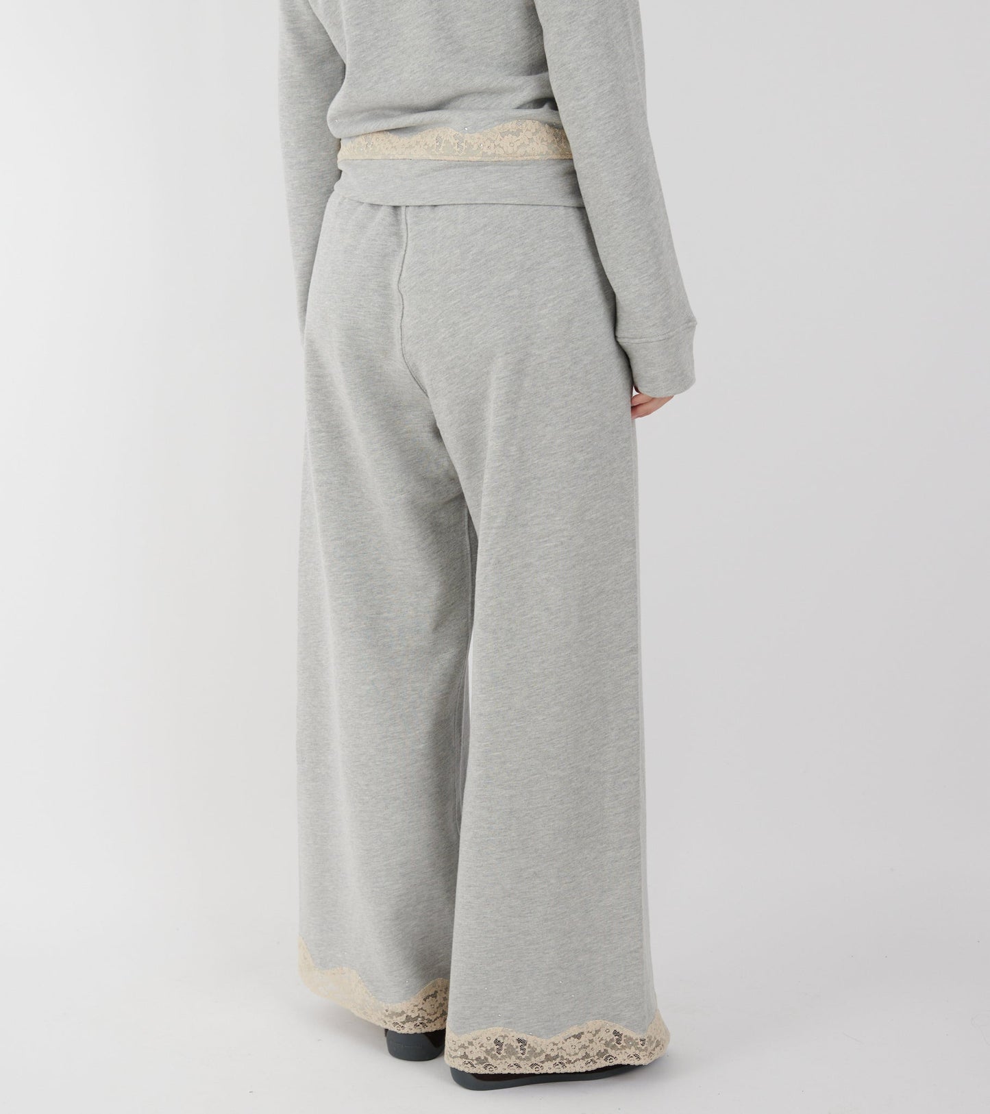 Lace Sweatpants Light Grey Melange