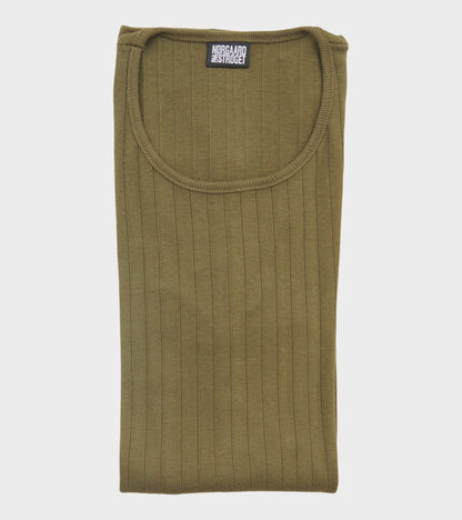 101 Rib Solid Colour Army