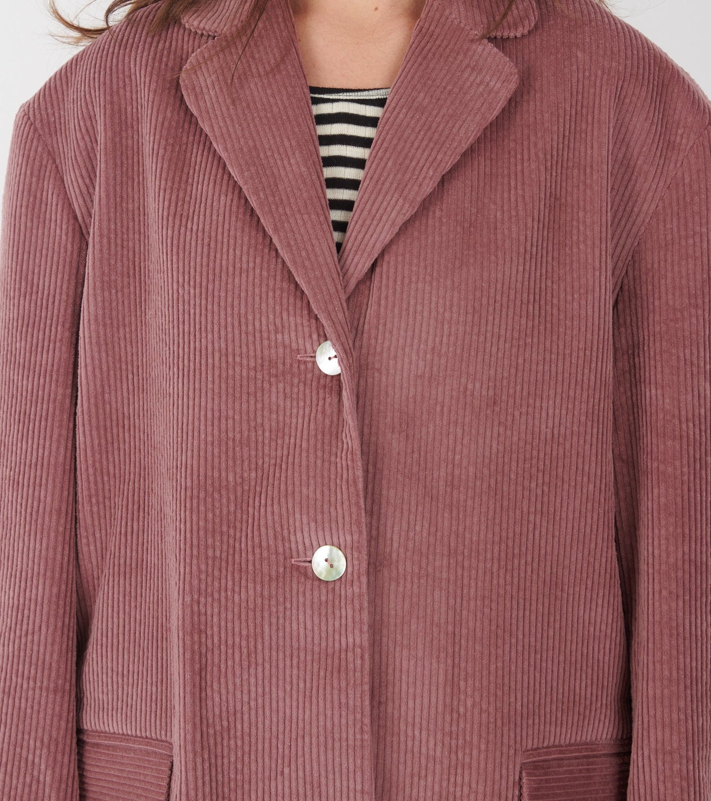 Japanese Cotton Corduroy Andie Blazer Thistle