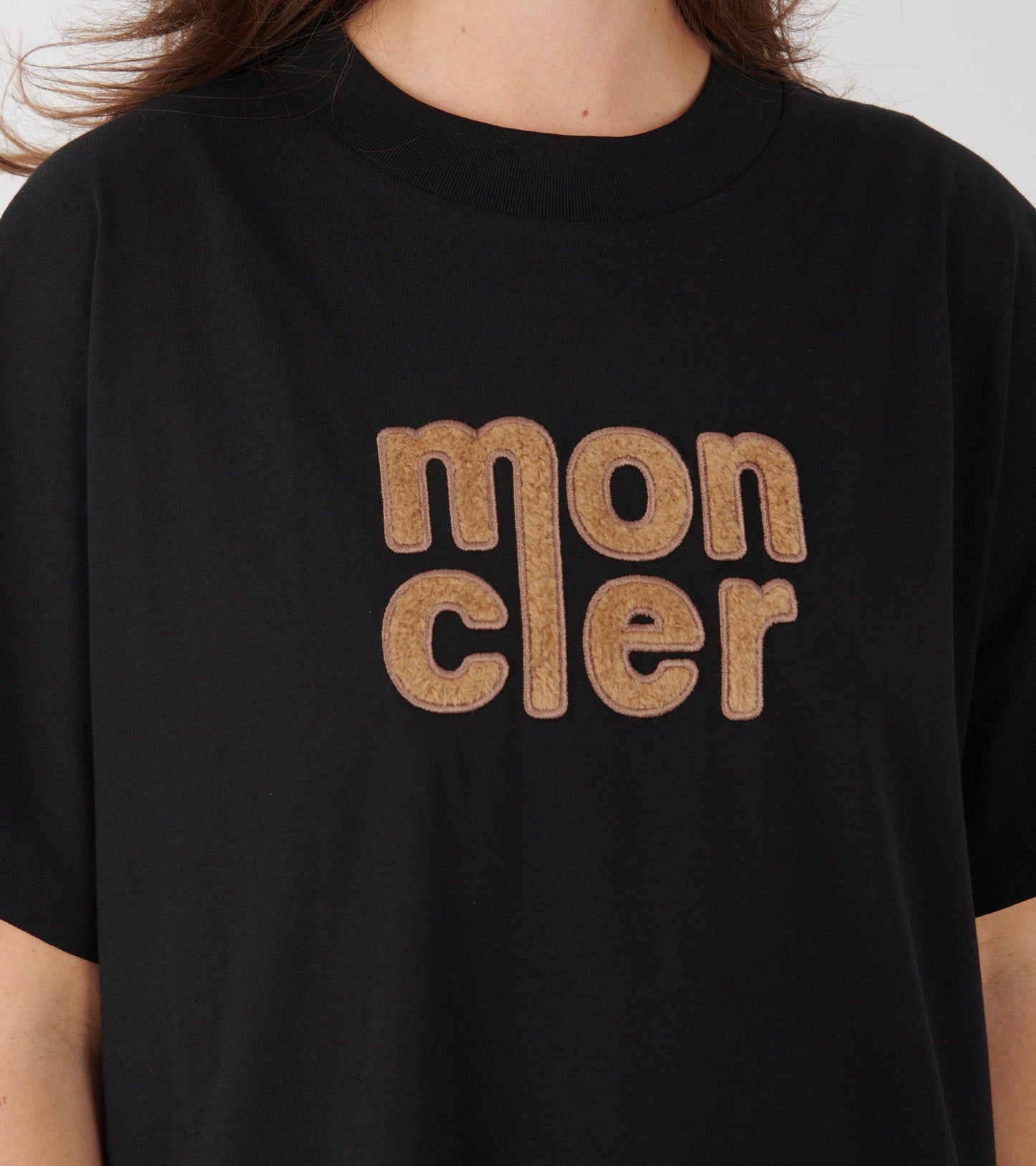 Teddy Logo Cotton T-shirt Black/Brown