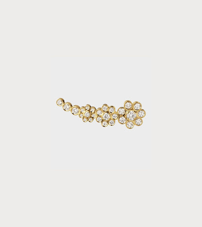 Croissant Fleur R Earring Gold