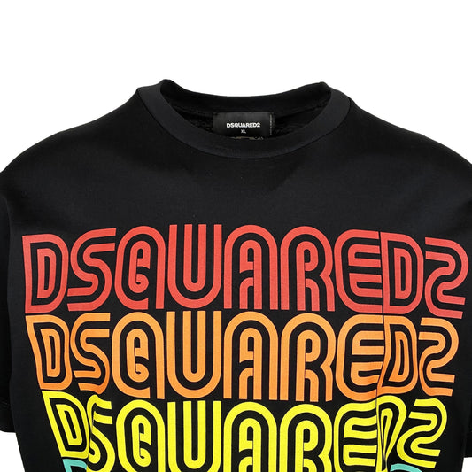 DSQUARED2 Black Multi Logo T-Shirt