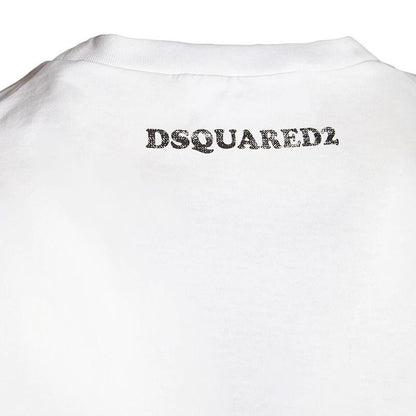 DSQUARED2 White Print Caten T-Shirt