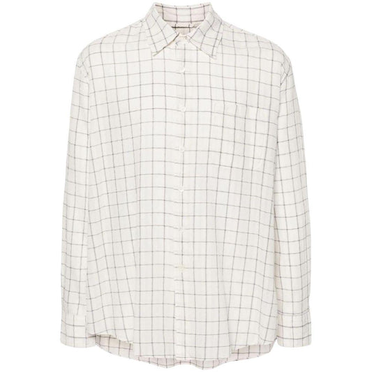 OUR LEGACY ABOVE CHECKED SHIRT WHITE