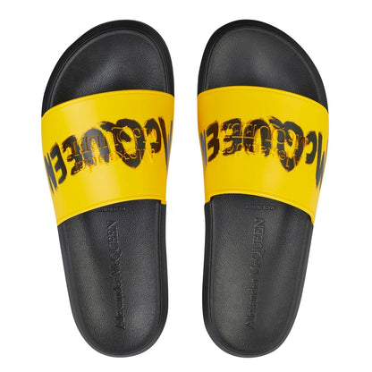 Alexander McQueen Graffiti Sliders