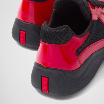 Prada Americas Cup Black & Red Trainers
