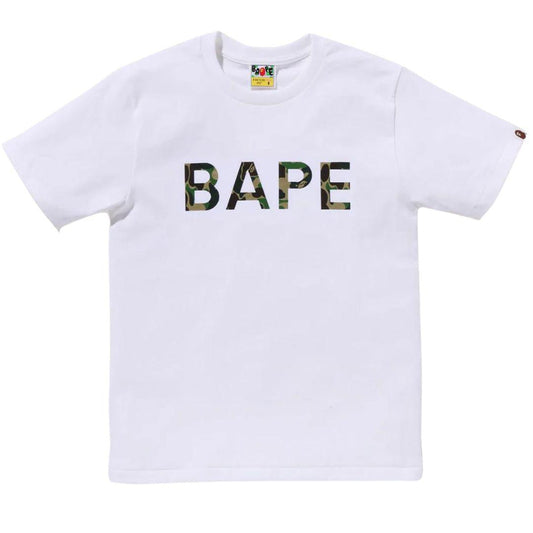 BAPE ABC CAMO GLITTER T-SHIRT WHITE/GREEN (W)