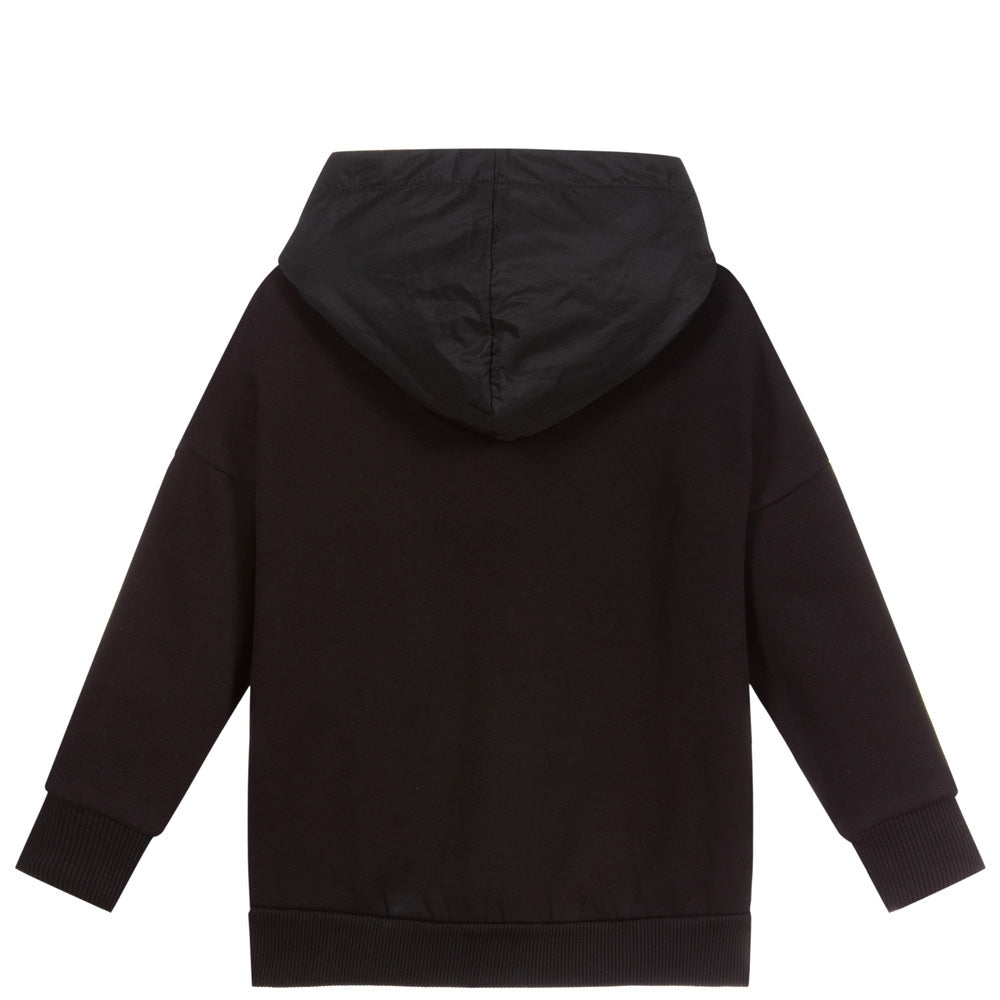Girls Moncler Black Logo Hoodie