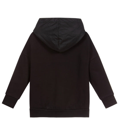 Girls Moncler Black Logo Hoodie