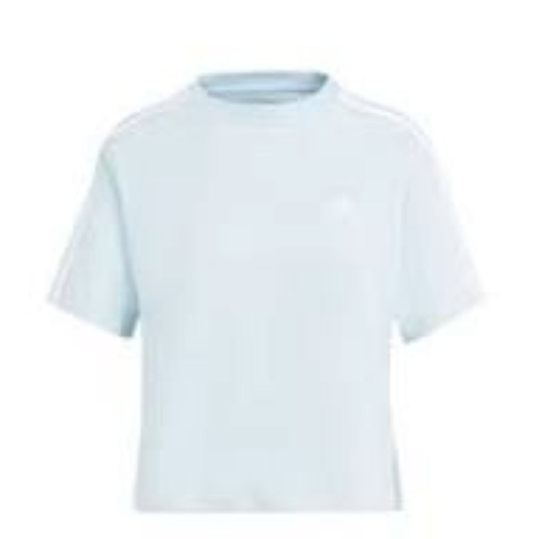 (WMNS) adidas Essentials 3-Stripes Crop T-shirt Asia Sizing 'Blue' IS1568