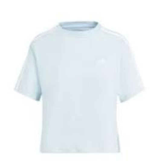 (WMNS) adidas Essentials 3-Stripes Crop T-shirt Asia Sizing 'Blue' IS1568