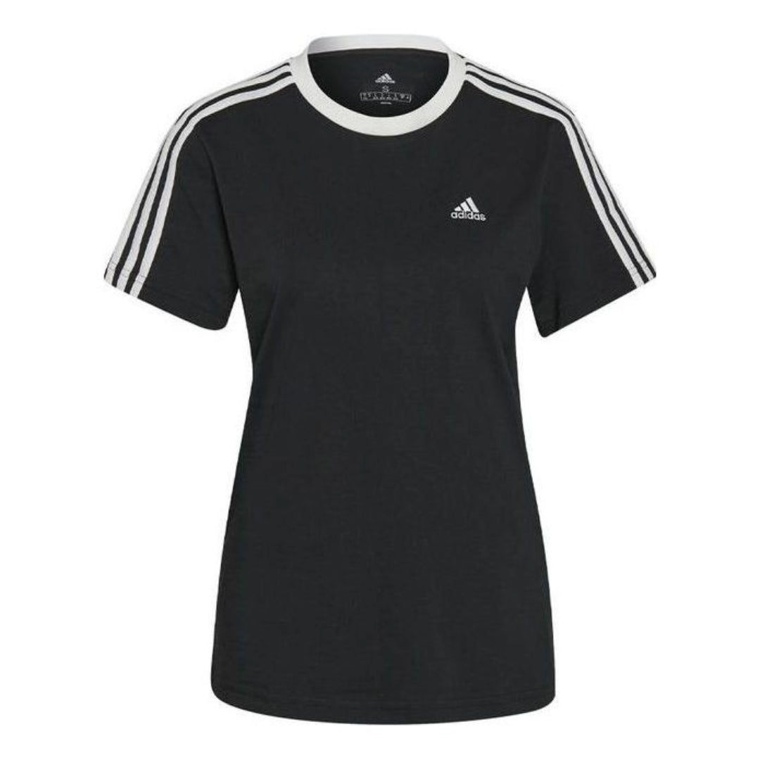 (WMNS) adidas Essentials 3-Stripes T-Shirt Asia Sizing 'Black' GS1379