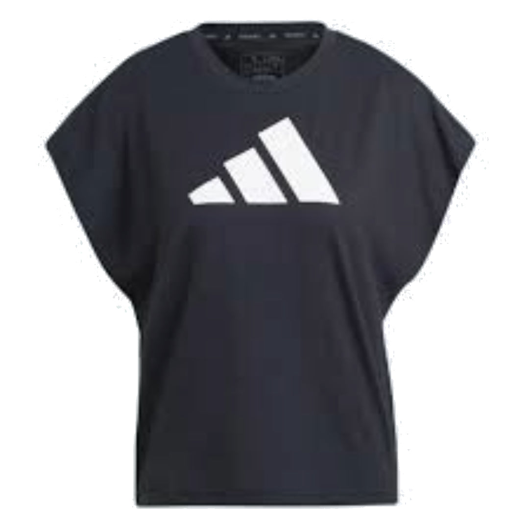 (WMNS) adidas Train Icons Training Regular Fit Logo T-Shirt Asia Sizing 'Black White' HY9258