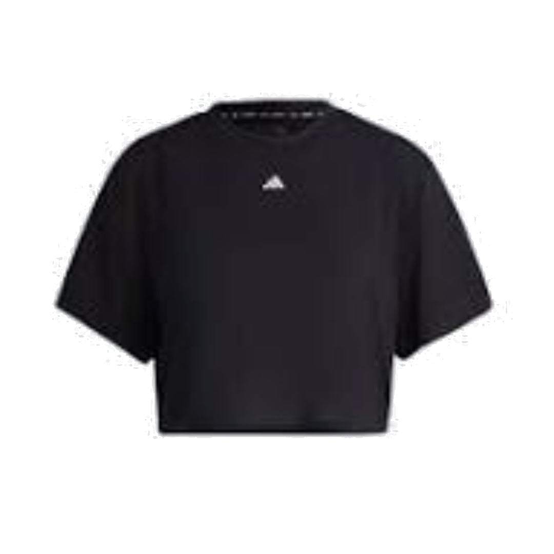 (WMNS) adidas Studio T-Shirt Asia Sizing 'Black' HN5549