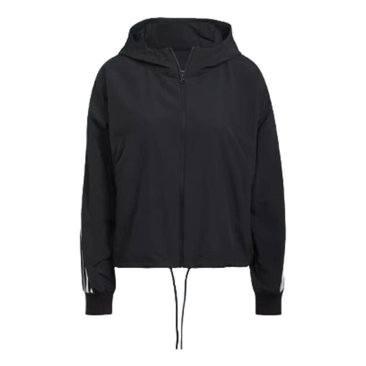 (WMNS) adidas Sportswear Future Icons Woven Windbreaker Asia Sizing 'Black' HA8435