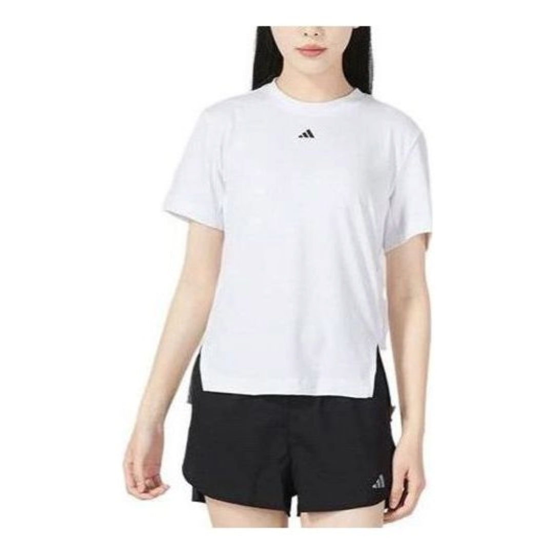 (WMNS) adidas D2T T-Shirt Asia Sizing 'White' HS8108