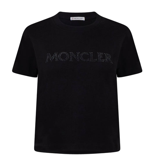 Womens Moncler Black Logo T-Shirt