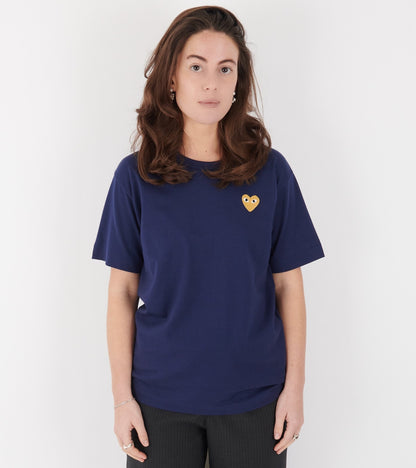 U Gold Heart T-shirt Dark Blue