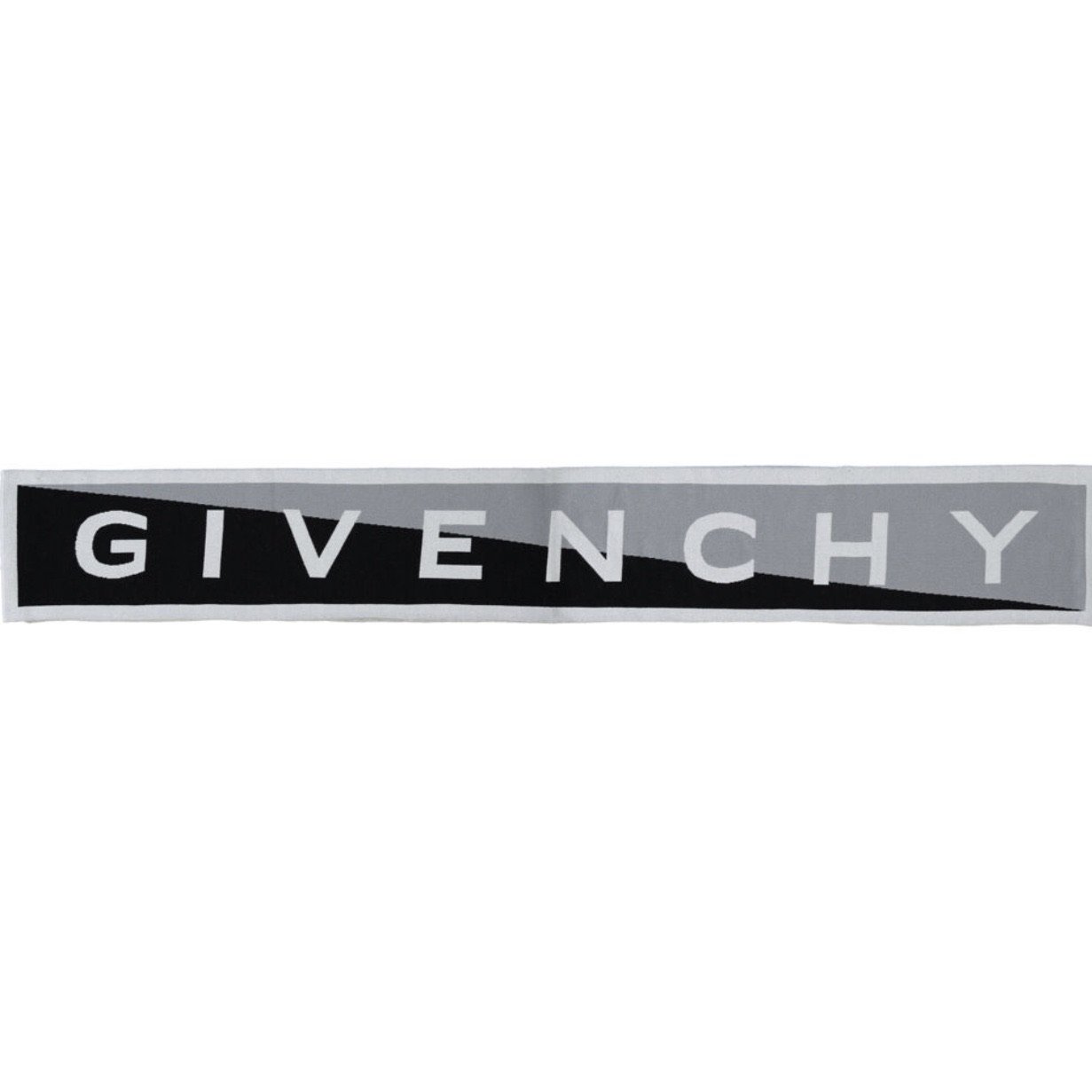 Givenchy Black & Grey Logo Team Scarf