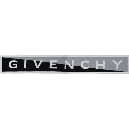 Givenchy Black & Grey Logo Team Scarf