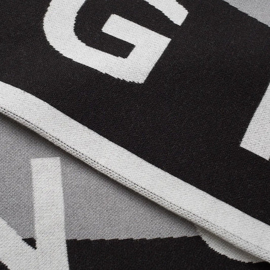 Givenchy Black & Grey Logo Team Scarf