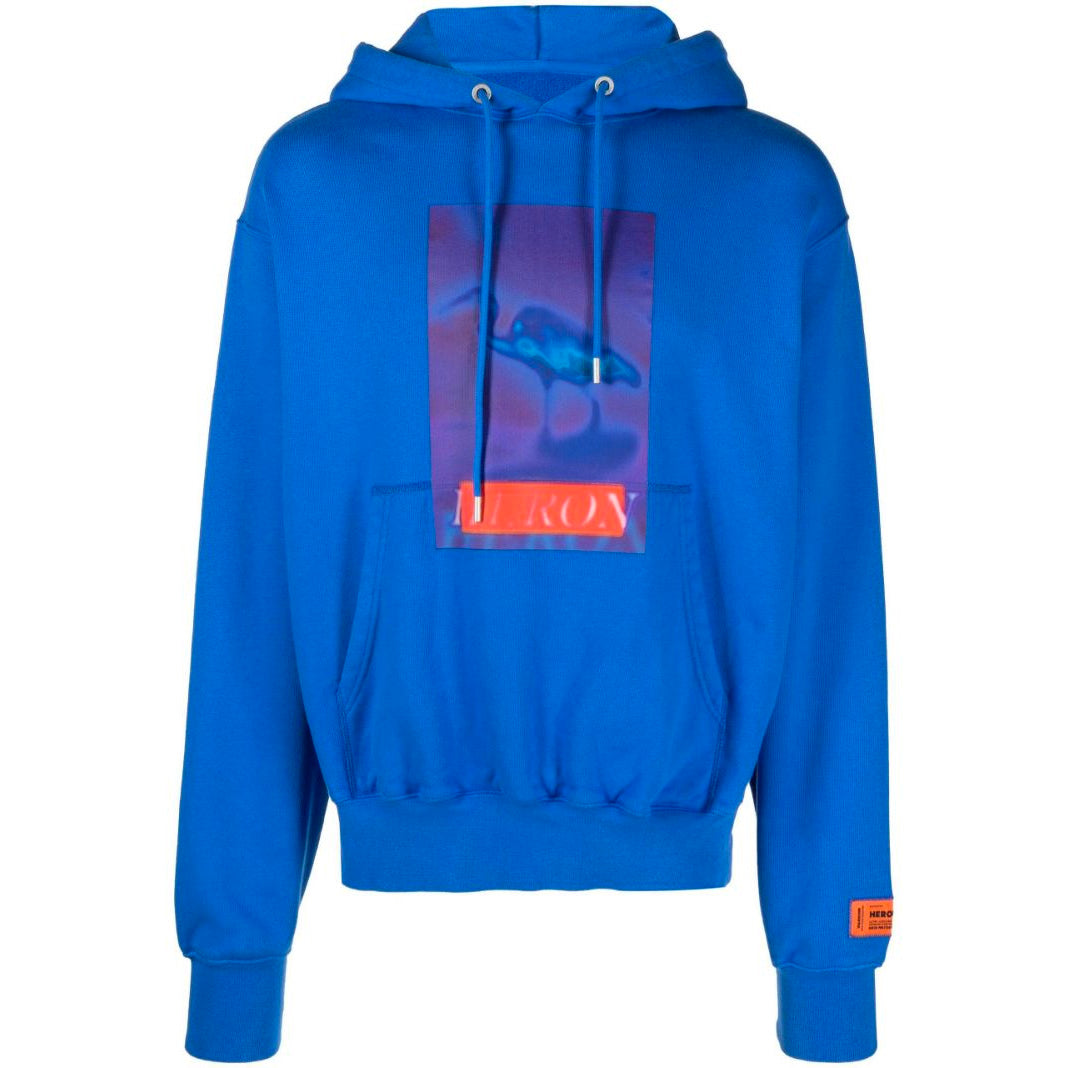 Heron Preston Blue Censored Print Hoodie