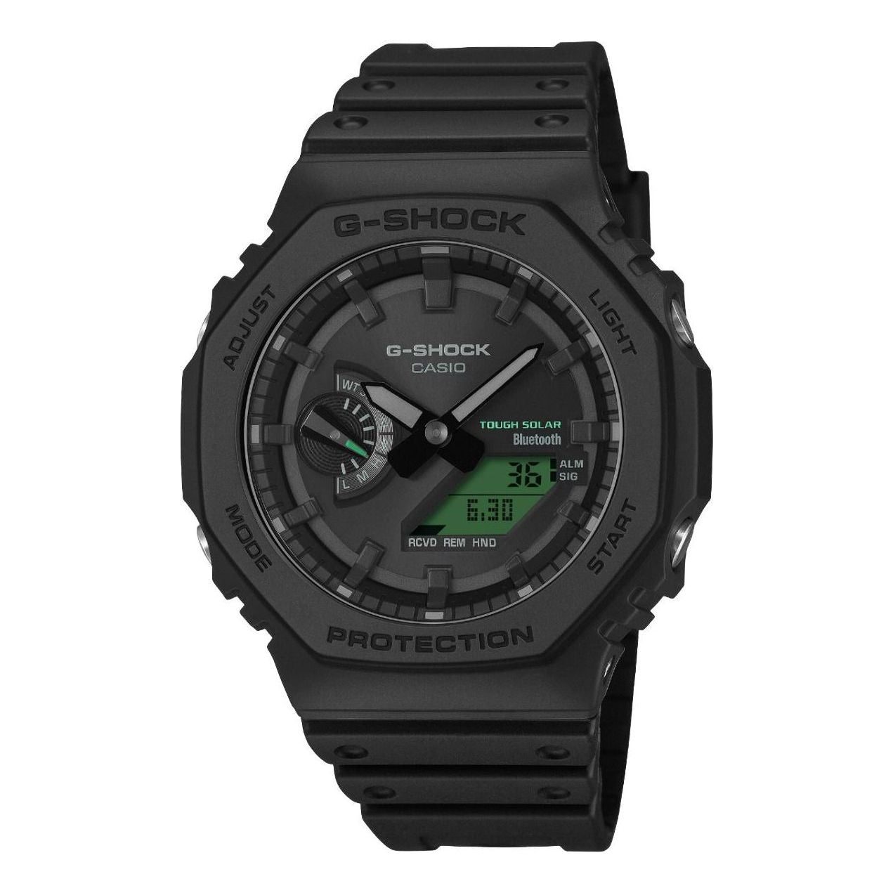 CASIO G-Shock GA-2100 Series Analog-Digital 'Black Green' GA-B2100BEG-1A