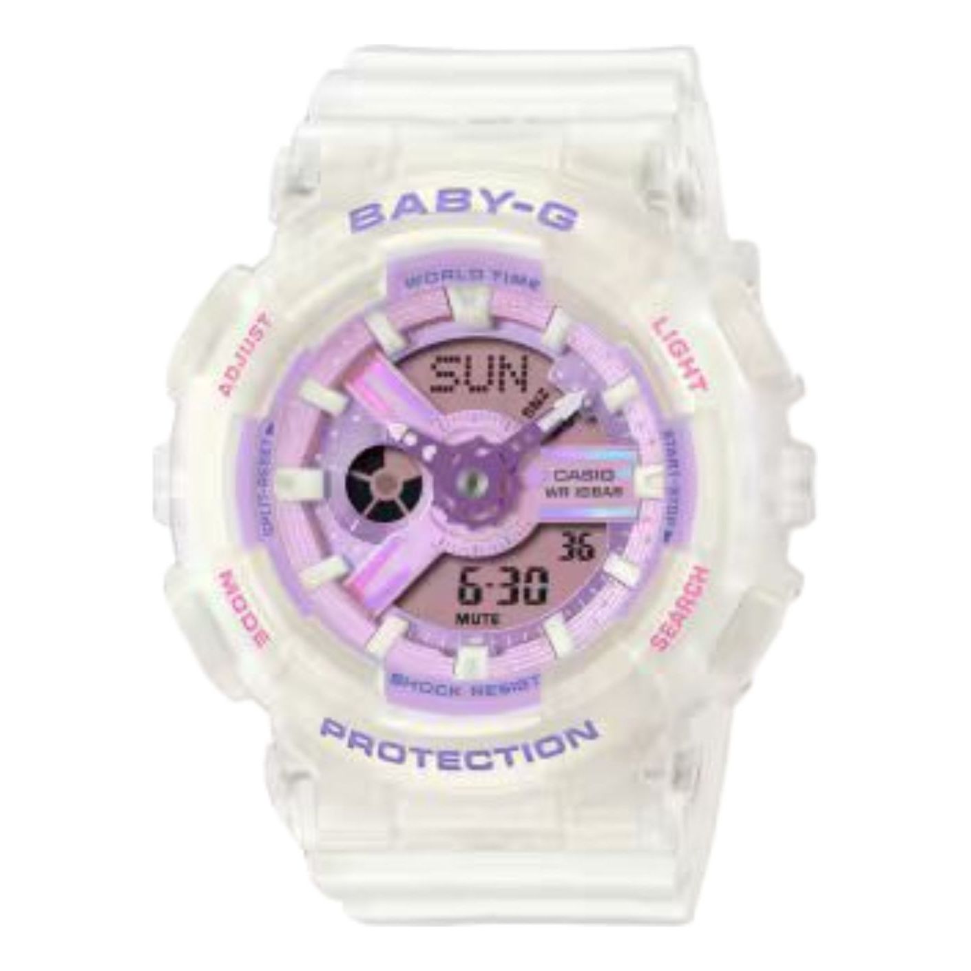 (WMNS) CASIO Baby G BA-110 Series 'White Purple' BA-110PS-7A