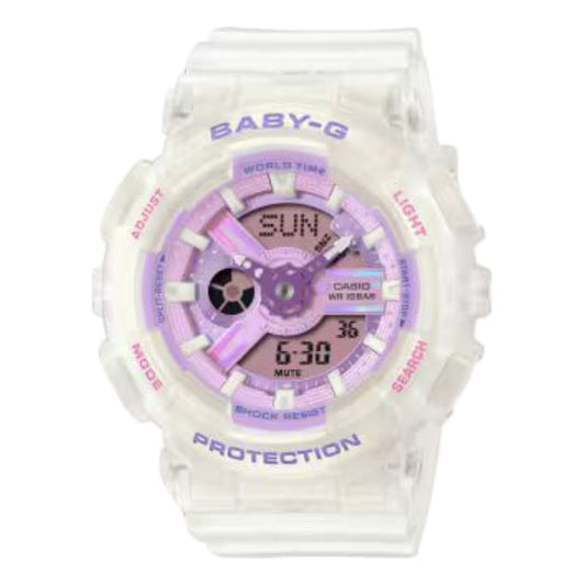 (WMNS) CASIO Baby G BA-110 Series 'White Purple' BA-110PS-7A