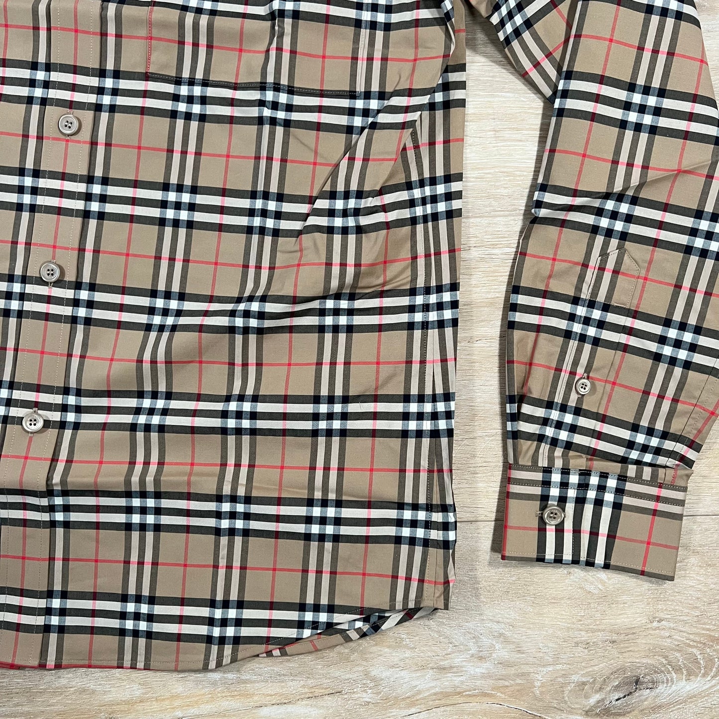 Burberry Simpson Check Shirt in Beige