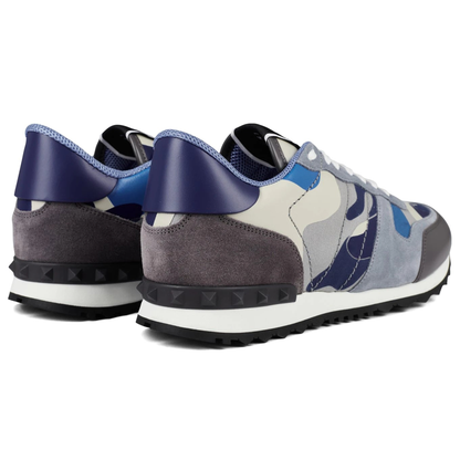 Valentino Blue Grey Camouflage Rockrunner