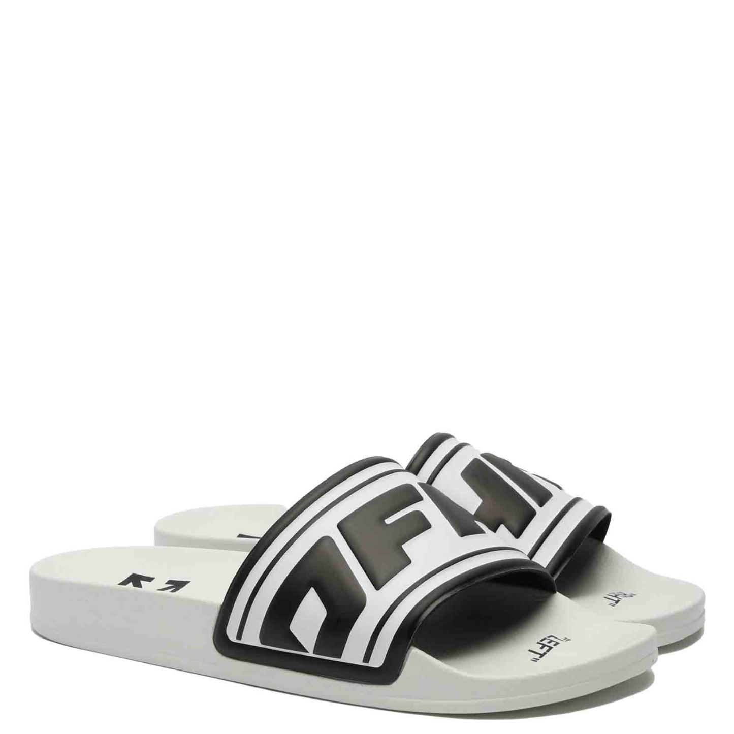Womens Off White Logo Pool Sliders