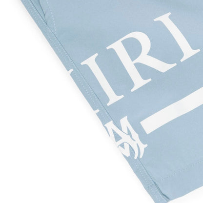 Amiri Baby Blue Logo Swimshorts