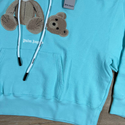 Palm Angels Bear Hoodie in Light Blue