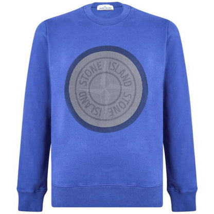 Stone Island Blue Large Logo Sweatshirt