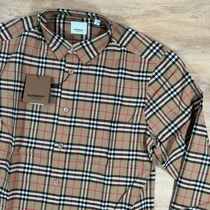 Burberry Simpson Check Shirt in Beige