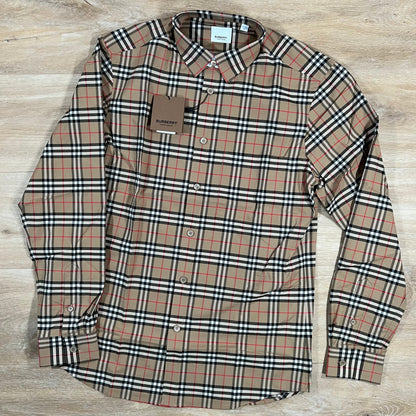 Burberry Simpson Check Shirt in Beige