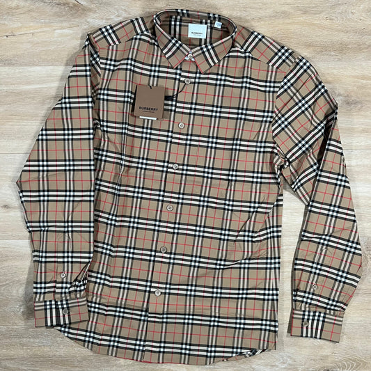 Burberry Simpson Check Shirt in Beige