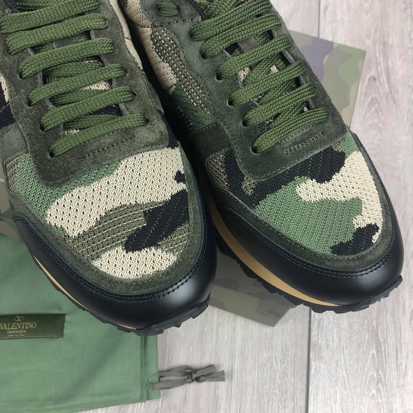 Valentino Rockrunner Sneakers - Khaki