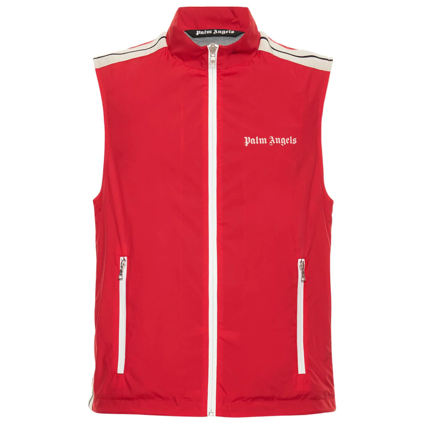 Palm Angels Red Nylon Track Gilet