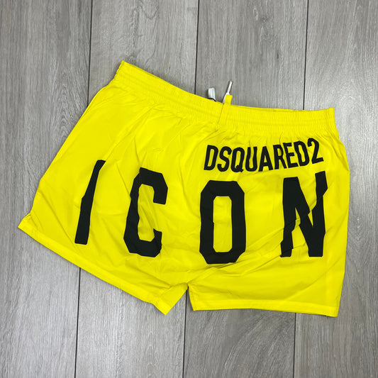 DSQUARED2 ICON Swim Shorts - Yellow