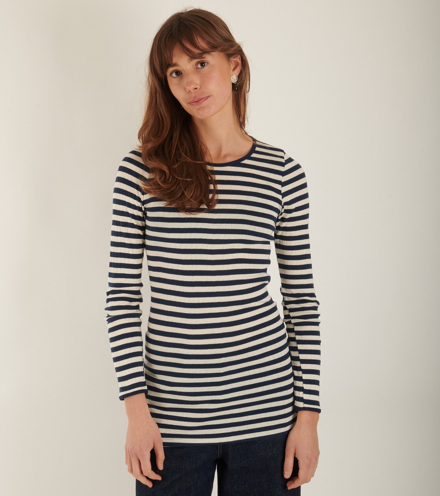 101 Rib Extra Broadway Navy/Ecru