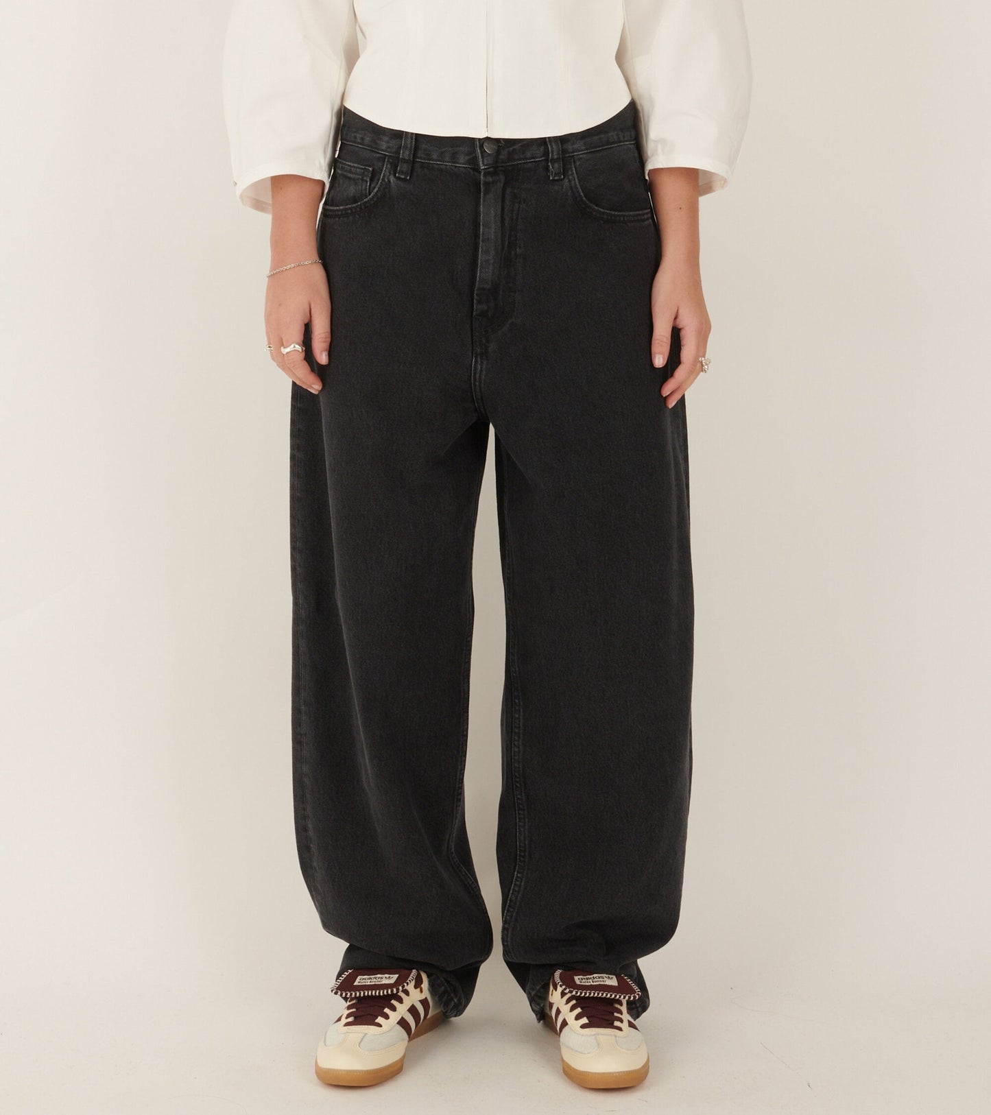 W Brandon Pant Stone Washed Black