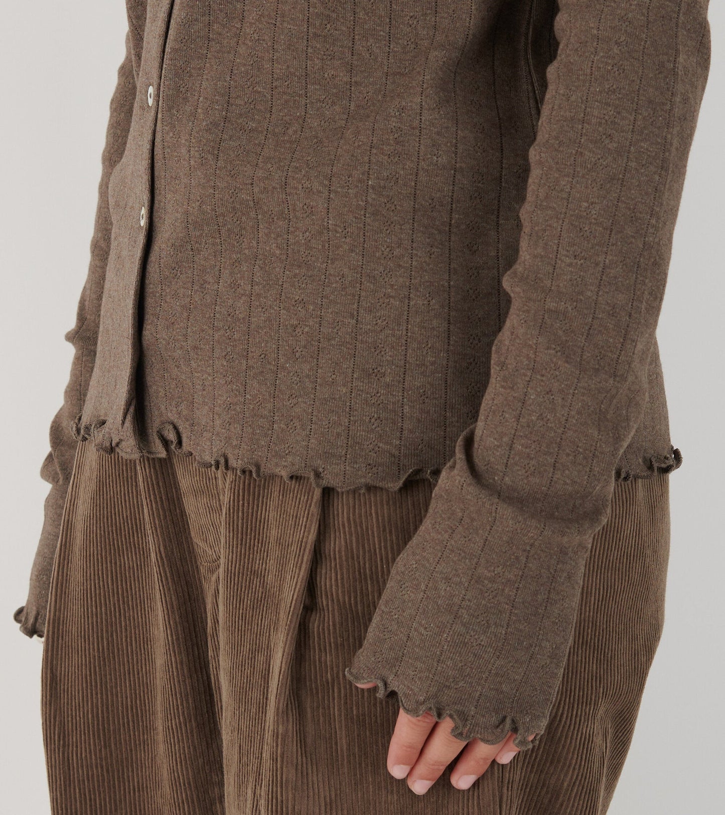 Edie Cardigan Brown Melange