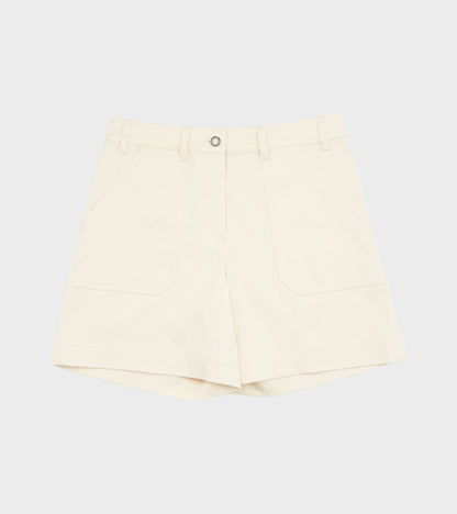 Cotton Canvas Shorts Off-white