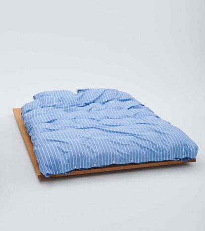 Percale Duvet 140x200 Island Blue Stripes