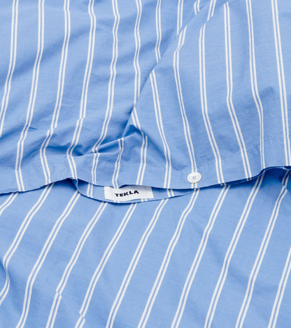 Percale Duvet 140x200 Island Blue Stripes