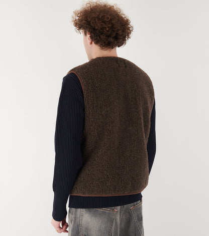 Zip Vest Dark Brown