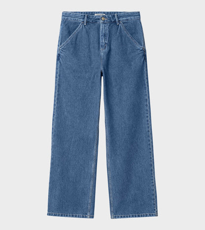 W Simple Pant Stone Washed Blue