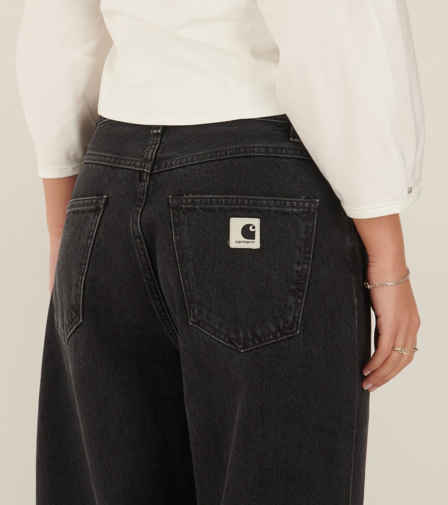W Brandon Pant Stone Washed Black